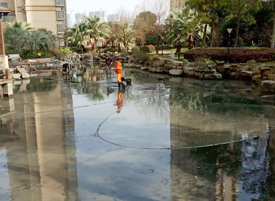 璧山景观池淤泥清理